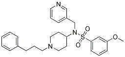 3-METHOXY-N-[1-(3-PHENYLPROPYL)PIPERIDIN-4-YL]-N-(PYRIDIN-3-YLMETHYL)BENZENESULFONAMIDE Struktur