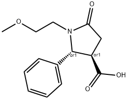 (2R,3R)-1-(2-METHOXY-ETHYL)-5-OXO-2-PHENYL-PYRROLIDINE-3-CARBOXYLIC ACID Struktur