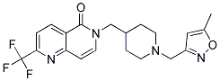 6-((1-[(5-METHYLISOXAZOL-3-YL)METHYL]PIPERIDIN-4-YL)METHYL)-2-(TRIFLUOROMETHYL)-1,6-NAPHTHYRIDIN-5(6H)-ONE Struktur