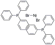 DIBROMOBIS(TRIPHENYLPHOSPHINE)NICKEL(II),SUPPORTED PS RESIN Struktur