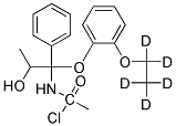 (2RS,3RS)-1-CHLOROACETYLAMINO-3-(2-ETHOXY-D5-PHENOXY)-2-HYDROXY-3-PHENYLPROPANE Struktur