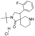 2-TERT-BUTYL-4-(2-FLUOROPHENYL)-2,7-DIAZASPIRO[4.5]DECAN-1-ONE HYDROCHLORIDE Struktur