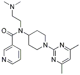 N-[2-(DIMETHYLAMINO)ETHYL]-N-[1-(4,6-DIMETHYLPYRIMIDIN-2-YL)PIPERIDIN-4-YL]NICOTINAMIDE Struktur