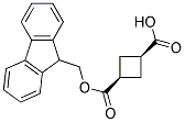 (CIS)-3-(((9H-FLUOREN-9-YL)METHOXY)CARBONYL)CYCLOBUTANECARBOXYLIC ACID Struktur