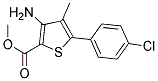 3-AMINO-5-(4-CHLOROPHENYL)-4-METHYLTHIOPHENE-2-CARBOXYLIC ACID METHYL ESTER Struktur