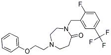 4-[2-FLUORO-5-(TRIFLUOROMETHYL)BENZYL]-1-(2-PHENOXYETHYL)-1,4-DIAZEPAN-5-ONE Struktur