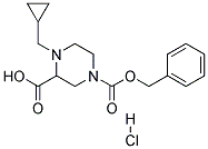 4-CYCLOPROPYLMETHYL-PIPERAZINE-1,3-DICARBOXYLIC ACID 1-BENZYL ESTER HYDROCHLORIDE Struktur