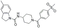 5-METHYL-N-(1-[4-(METHYLSULFONYL)BENZOYL]PIPERIDIN-4-YL)INDOLINE-1-CARBOXAMIDE Struktur