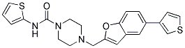 N-2-THIENYL-4-([5-(3-THIENYL)-1-BENZOFURAN-2-YL]METHYL)PIPERAZINE-1-CARBOXAMIDE Struktur