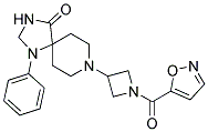 8-[1-(ISOXAZOL-5-YLCARBONYL)AZETIDIN-3-YL]-1-PHENYL-1,3,8-TRIAZASPIRO[4.5]DECAN-4-ONE Struktur