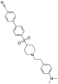 4'-[(1-(2-[4-(DIMETHYLAMINO)PHENYL]ETHYL)PIPERIDIN-4-YL)SULFONYL]BIPHENYL-4-CARBONITRILE Struktur