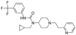 N-(CYCLOPROPYLMETHYL)-N-[1-(2-PYRIDIN-2-YLETHYL)PIPERIDIN-4-YL]-N'-[3-(TRIFLUOROMETHYL)PHENYL]UREA Struktur