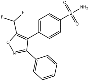 4-[(5-DIFLUOROMETHYL-3-PHENYL)-4-ISOXAZOLYL]BENZENESULFONAMIDE Struktur