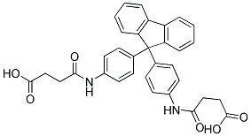 N-(4-(9-[4-(3-CARBOXY-PROPIONYLAMINO)-PHENYL]-9H-FLUOREN-9-YL)-PHENYL)-SUCCINAMIC ACID Struktur