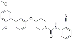 N-(2-CYANOPHENYL)-4-[(2',5'-DIMETHOXYBIPHENYL-3-YL)OXY]PIPERIDINE-1-CARBOXAMIDE Struktur