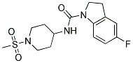 5-FLUORO-N-[1-(METHYLSULFONYL)PIPERIDIN-4-YL]INDOLINE-1-CARBOXAMIDE Struktur