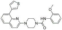 N-(2-METHOXYPHENYL)-4-[8-(3-THIENYL)QUINOLIN-2-YL]PIPERAZINE-1-CARBOXAMIDE Struktur