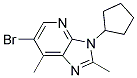 6-BROMO-3-CYCLOPENTYL-2,7-DIMETHYL-3H-IMIDAZO[4,5-B]PYRIDINE Struktur