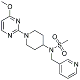 N-[1-(4-METHOXYPYRIMIDIN-2-YL)PIPERIDIN-4-YL]-N-(PYRIDIN-3-YLMETHYL)METHANESULFONAMIDE Struktur