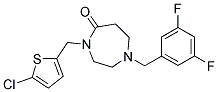 4-[(5-CHLORO-2-THIENYL)METHYL]-1-(3,5-DIFLUOROBENZYL)-1,4-DIAZEPAN-5-ONE Struktur