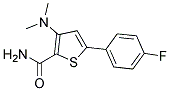 3-DIMETHYLAMINO-5-(4-FLUORO-PHENYL)-THIOPHENE-2-CARBOXYLIC ACID AMIDE Struktur