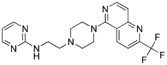 N-(2-(4-[2-(TRIFLUOROMETHYL)-1,6-NAPHTHYRIDIN-5-YL]PIPERAZIN-1-YL)ETHYL)PYRIMIDIN-2-AMINE Struktur