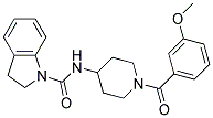 N-[1-(3-METHOXYBENZOYL)PIPERIDIN-4-YL]INDOLINE-1-CARBOXAMIDE Struktur