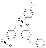 N-(1-BENZYLPIPERIDIN-4-YL)-4-METHOXY-N-[4-(METHYLSULPHONYL)BENZYL]BENZENESULPHONAMIDE Struktur