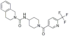 N-(1-([6-(TRIFLUOROMETHYL)PYRIDIN-3-YL]CARBONYL)PIPERIDIN-4-YL)-3,4-DIHYDROISOQUINOLINE-2(1H)-CARBOXAMIDE Struktur