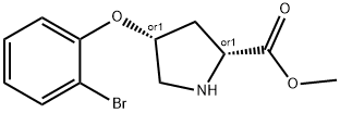 METHYL (2S,4S)-4-(2-BROMOPHENOXY)-2-PYRROLIDINECARBOXYLATE Struktur