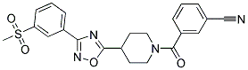 3-[(4-(3-[3-(METHYLSULFONYL)PHENYL]-1,2,4-OXADIAZOL-5-YL)PIPERIDIN-1-YL)CARBONYL]BENZONITRILE Struktur