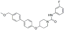 N-(3-FLUOROPHENYL)-4-([4'-(METHOXYMETHYL)BIPHENYL-4-YL]OXY)PIPERIDINE-1-CARBOXAMIDE Struktur