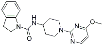 N-[1-(4-METHOXYPYRIMIDIN-2-YL)PIPERIDIN-4-YL]INDOLINE-1-CARBOXAMIDE Struktur