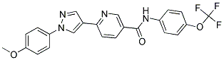 6-[1-(4-METHOXYPHENYL)-1H-PYRAZOL-4-YL]-N-[4-(TRIFLUOROMETHOXY)PHENYL]NICOTINAMIDE Struktur