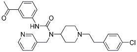 N'-(3-ACETYLPHENYL)-N-(1-[2-(4-CHLOROPHENYL)ETHYL]PIPERIDIN-4-YL)-N-(PYRIDIN-3-YLMETHYL)UREA Struktur