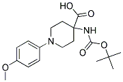 4-(TERT-BUTOXYCARBONYLAMINO)-1-(4-METHOXYPHENYL)PIPERIDINE-4-CARBOXYLIC ACID Struktur