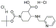 4-[(PYRIDIN-2-YLMETHYL)-AMINO]-PIPERIDINE-1,3-DICARBOXYLIC ACID 1-TERT-BUTYL ESTER DIHYDROCHLORIDE Struktur