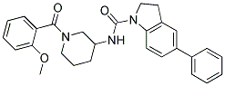 N-[1-(2-METHOXYBENZOYL)PIPERIDIN-3-YL]-5-PHENYLINDOLINE-1-CARBOXAMIDE Struktur