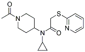 N-(1-ACETYLPIPERIDIN-4-YL)-N-CYCLOPROPYL-2-[(PYRIDIN-2-YL)THIO]ACETAMIDE Struktur