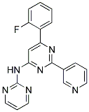 N-[6-(2-FLUOROPHENYL)-2-PYRIDIN-3-YLPYRIMIDIN-4-YL]PYRIMIDIN-2-AMINE Struktur