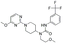 N-(2-METHOXYETHYL)-N-[1-(4-METHOXYPYRIMIDIN-2-YL)PIPERIDIN-4-YL]-N'-[3-(TRIFLUOROMETHYL)PHENYL]UREA Struktur