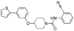 N-(2-CYANOPHENYL)-4-[3-(2-THIENYL)PHENOXY]PIPERIDINE-1-CARBOXAMIDE Struktur