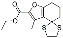 ETHYL 3-METHYL-6,7-DIHYDRO-5H-SPIRO[1-BENZOFURAN-4,2'-[1,3]DITHIOLANE]-2-CARBOXYLATE Struktur