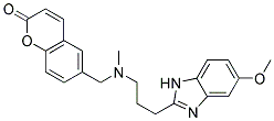 6-([[3-(5-METHOXY-1H-BENZIMIDAZOL-2-YL)PROPYL](METHYL)AMINO]METHYL)-2H-CHROMEN-2-ONE Struktur