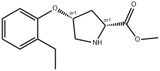 METHYL (2S,4S)-4-(2-ETHYLPHENOXY)-2-PYRROLIDINECARBOXYLATE Struktur