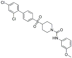 4-[(2',4'-DICHLOROBIPHENYL-4-YL)SULFONYL]-N-(3-METHOXYPHENYL)PIPERIDINE-1-CARBOXAMIDE Struktur