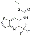 N-[5-(TRIFLUOROMETHYL)THIENO[3,2-B]PYRIDIN-6-YL]THIOCARBAMIC ACID, S-ETHYL ESTER Structure