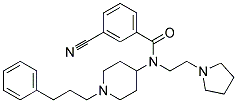 3-CYANO-N-[1-(3-PHENYLPROPYL)PIPERIDIN-4-YL]-N-(2-PYRROLIDIN-1-YLETHYL)BENZAMIDE Struktur