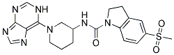 5-(METHYLSULFONYL)-N-[1-(1H-PURIN-6-YL)PIPERIDIN-3-YL]INDOLINE-1-CARBOXAMIDE Struktur