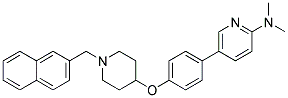 N,N-DIMETHYL-5-(4-([1-(2-NAPHTHYLMETHYL)PIPERIDIN-4-YL]OXY)PHENYL)PYRIDIN-2-AMINE Struktur